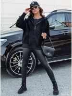 Dámská krátká bunda z alpaky KATHERINE s kapucí černá FashionStreet NY0672