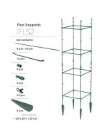 PODPĚRY PRO ROSTLINY PODPĚRY PRO KVĚTINY 29x29x120 CM FOREST GREEN dětské