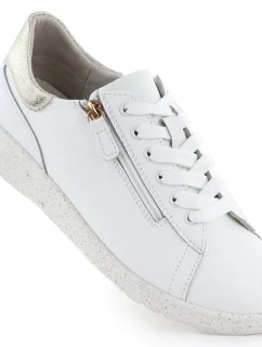 Dámské kožené polobotky bílé eVento 138