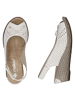 Rieker 624H1-60 dámské kožené sandály na platformě s mašlí