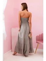 Dámské viskózové šaty s elastickým topem fango