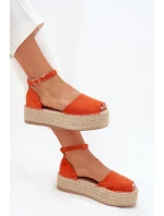 Dámské espadrilky na platformě s pletením oranžové Selise Dámské espadrilky na platformě s pletením oranžové Selise
