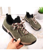 Pohodlná polobotka Rieker W RKR610 zelená