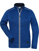 Daiber JN 897 Dámská pracovní pletená fleece bunda - Solid 02.0897 dark royal melange/navy Daiber JN 897 Dámská pracovní pletená fleece bunda - Solid 02.0897 dark royal melange/navy