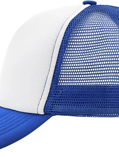Daiber MB 70 5 panelová polyesterová síťovaná kšiltovka 03.0070 white/royal