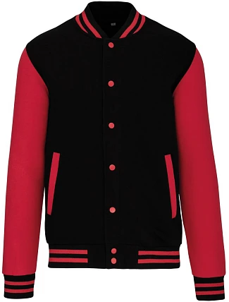Kariban K 497 Unisex college bunda "Teddy" 20.K497 black/red Kariban K 497 Unisex college bunda "Teddy" 20.K497 black/red