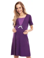 Dámská těhotenská noční košile FW200581133-6 fialová - PeeKaBoo Dámská těhotenská noční košile FW200581133-6 fialová - PeeKaBoo