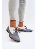 Dámské Kožené Polobotky Na Ploché Podrážce Maciejka 06461-17 Modré Dámské Kožené Polobotky Na Ploché Podrážce Maciejka 06461-17 Modré