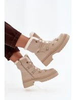 Dámské sněhule s kožíškem Béžové Irmara