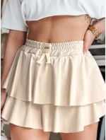 FALBELA mini sukně s volánem světle béžová FashionStreet CY0497