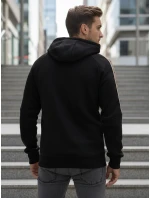 Pánská mikina s kapucí černá FashionStreet BX5941