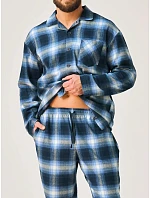 Pyžamo Key MNS 432 B26, délka/šířka 3XL–4XL, rozepínací