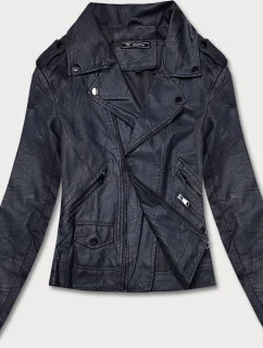 Tmavě modrá dámská bunda ramoneska (BN-20025-2)