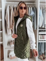 Dámská přechodná prošívaná vesta GRANDI zelená FashionStreet TY4827 Dámská přechodná prošívaná vesta GRANDI zelená FashionStreet TY4827