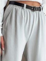 Dámské kalhoty chinos s páskem TAILANDI světle šedá FashionStreet UY2553