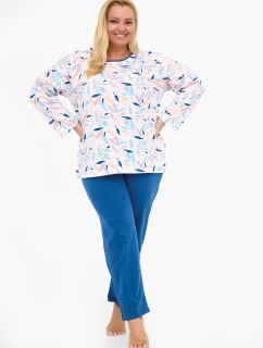 Pyžamo Cornette 392/451 Amelia long/r 3XL-5XL dámské