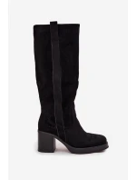 Dámské zimní kozačky na masivním podpatku černé Sanelle Dámské zimní kozačky na masivním podpatku černé Sanelle