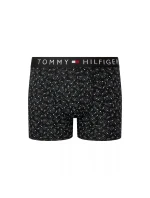 Pánský dárkový set boxerky + ponožky  UM0UM03048 0GU černé se vzorem - Tommy Hilfiger