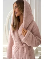 Dámský župan krátký HEAVEN 2555 Pudr růžová - L&L Lamp Dámský župan krátký HEAVEN 2555 Pudr růžová - L&L Lamp