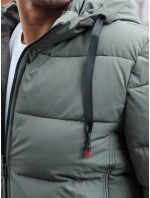 Pánská prošívaná zimní bunda s kapucí šedá FashionStreet TX5061 Pánská prošívaná zimní bunda s kapucí šedá FashionStreet TX5061