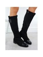 Dámské černé semišové kozačky M.Daszynski MR2251-19