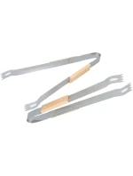 GRILOVACÍ KLEŠTĚ S DŘEVĚNOU RUKOJETÍ