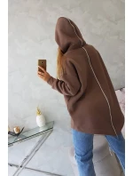 Zateplená mikina se zipem na zádech mocca Zateplená mikina se zipem na zádech mocca