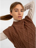 Dámská vesta D90027W90785B2 hnědá - FPrice