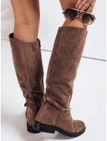 FashionStreet hnědé semišové dámské kozačky ZY1204
