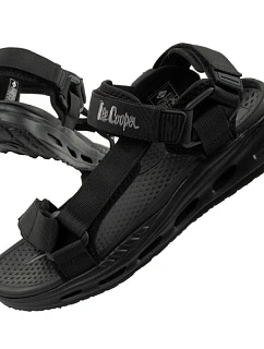 Lee Cooper pánské boty na suchý zip sandály na léto černé lehké