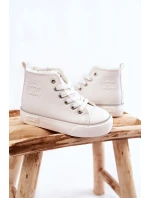 Dětské vysoké tenisky se zipem Big Star KK374227 Bíle