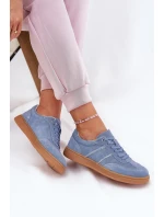 Dámské Nízké Sněhule Z Semiše Modré Paliana