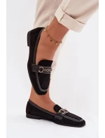 Dámské loafers Mokasyny s ozdobou Černé Palerina