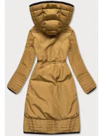 Žlutá dámská vypasovaná zimní bunda (h-1071-80) Žlutá dámská vypasovaná zimní bunda (h-1071-80)