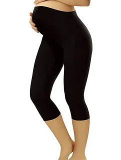 Těhotenské legíny Leggins short black - ITALIAN FASHION