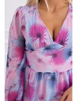 Vzdušné šaty s květinovým motivem modré