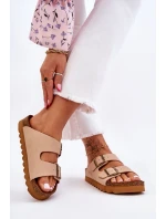 Klasické dámské pantofle Big Star LL274478 Béžové