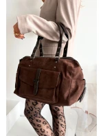 Kabelka Z Eko Sametu Čokoládová Gressa