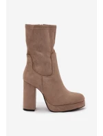 Boty na podpatku model 218498 Step in style Boty na podpatku model 218498 Step in style