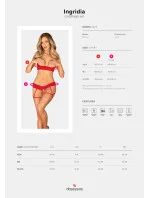 Krásný set otevřený Ingridia crotchless set - Obsessive Krásný set otevřený Ingridia crotchless set - Obsessive