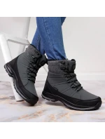 Zimní sněhové boty nepromokavé šedé DK