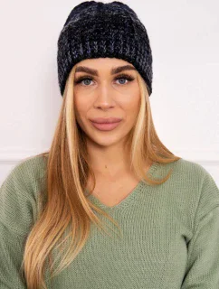 Fleecová čepice Melisa K241 černá+modrá