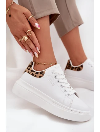 Dámské tenisky na platformě Big Star – bílé