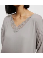 Dámská noční košile Timeless Sensuality NDK LSL - GRAY - šedá 7816 - TRIUMPH