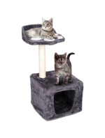 ŠKRABADLO PRO KOČKY S DOMEČKEM A PELÍŠKEM 68CM