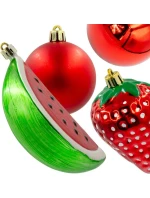 DEKORATIVNÍ PLASTOVÁ CETKA BEZPEČNÁ 7KS JAHODA MELOUN