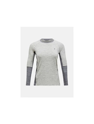 Termotriko PEAK PERFORMANCE Magic Crew Wool-blend Baselayer Women, šedé Termotriko PEAK PERFORMANCE Magic Crew Wool-blend Baselayer Women, šedé