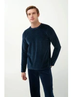 Vamp - Sametové pruhované pyžamo 21711 - Vamp Vamp - Sametové pruhované pyžamo 21711 - Vamp