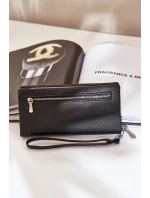 Velká Dámská Peněženka S Vzorováním Eko Kůže Černá Martiel