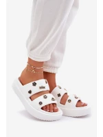 Pěnové Dámské Pantofle S Klipy Bílé Ravanala